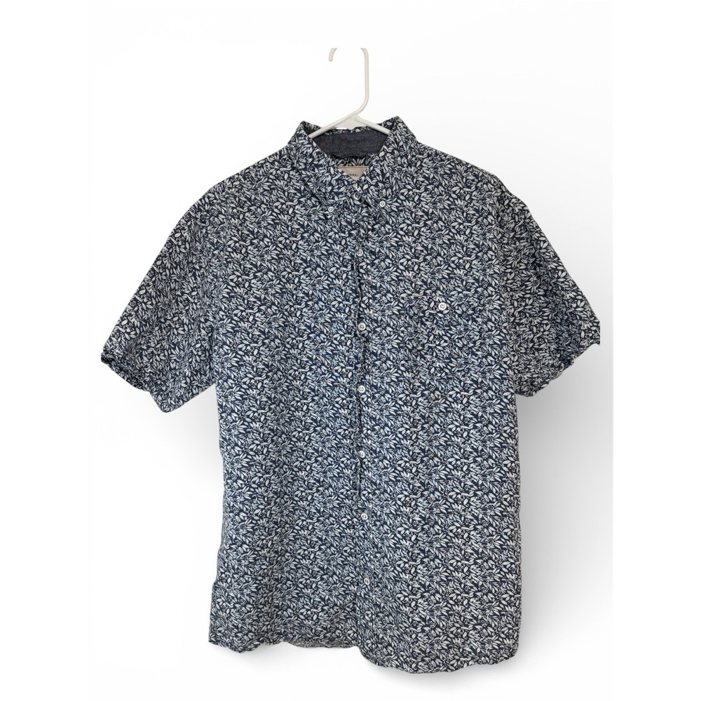 Original Weatherproof Vintage Men's Large Short Sleeve Button Down Light Floral